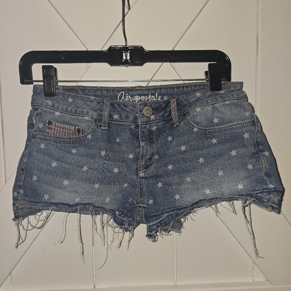 Aeropostale Women's Blue Denim Shorts